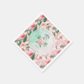 Serviette En Papier Une Mignonne Petite Souris Est En Chemin Fille Bab (Coin)