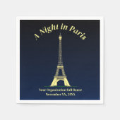 Serviette En Papier Une nuit à Paris (Devant)