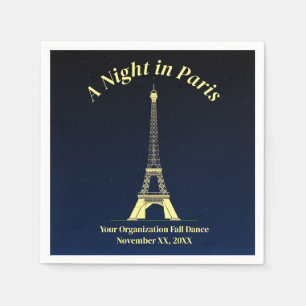 Serviette En Papier Une nuit à Paris