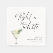 Serviette En Papier Une nuit dans tout Anniversaire Blanc (Devant)