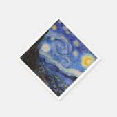 Serviette En Papier Une nuit étoilée : Saint Remy par Vincent Van Gogh (Coin)