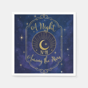 Serviette En Papier Une Nuit Parmi Les Étoiles Cieux Célestes Mariage