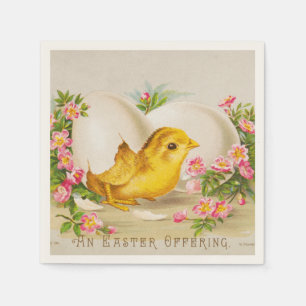 Serviette En Papier "Une offrande de Pâques" Carte victorienne vintage