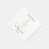 Serviette En Papier Une oie bête En vichy 1er anniversaire (Coin)