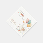 Serviette En Papier Une oie sotte 1ère fête d'anniversaire (Coin)