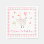 Serviette En Papier Une oie sotte printemps rose marguerite premier an (Devant)