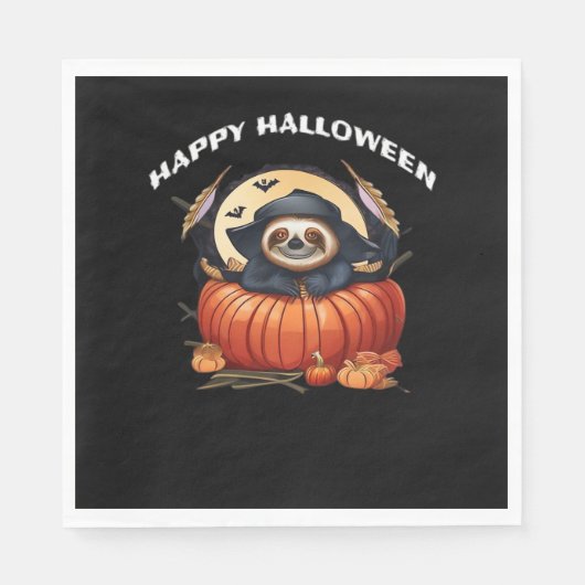 Serviette En Papier Une paresse amusante célébrant Halloween Essential (Devant)