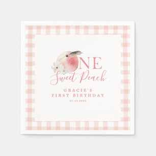 Serviette En Papier Une Pêche Douce Premier anniversaire