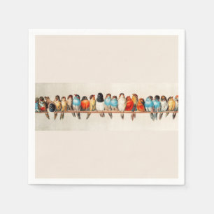 Serviette En Papier Une perche d'oiseaux par Hector Giacomelli