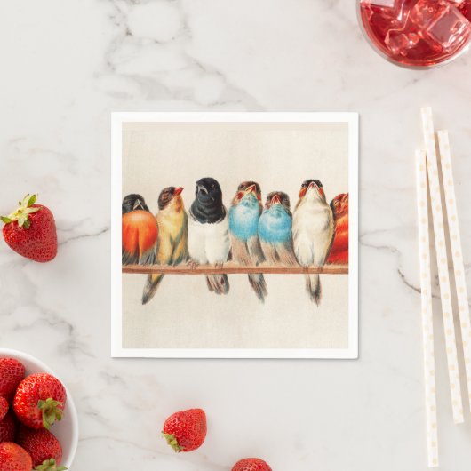 Serviette En Papier Une perche d'oiseaux par Hector Giacomelli (En situation)