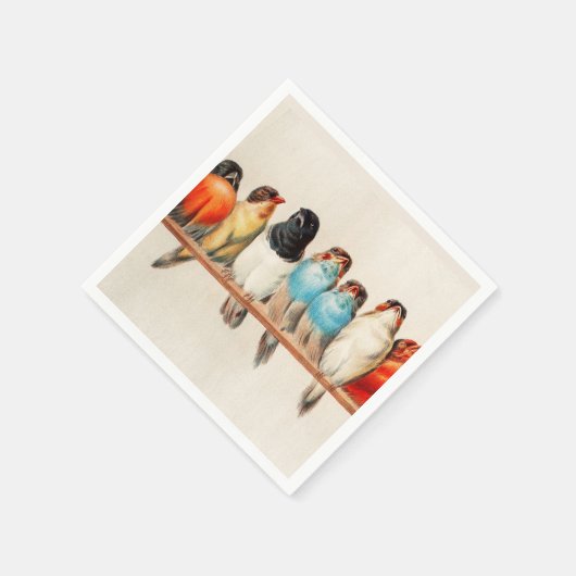 Serviette En Papier Une perche d'oiseaux par Hector Giacomelli (Coin)