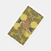 Serviette En Papier Une Perdrix Dans Un Oreille Serviette D'Invité (Coin)