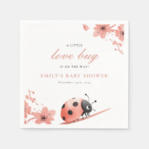 Serviette En Papier Une petite bête d'amour est en route Baby Shower