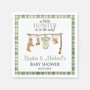 Serviette En Papier Une petite chasse est en route Baby Shower Party