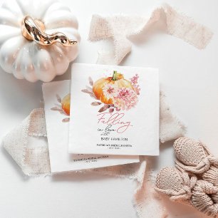 Serviette En Papier Une petite citrouille "en route" Baby Shower