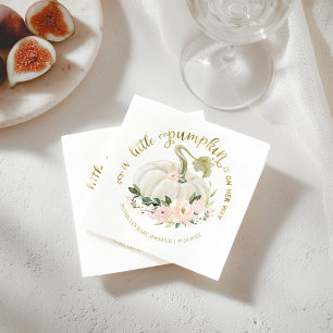 Serviette En Papier Une petite citrouille est en route Baby Shower