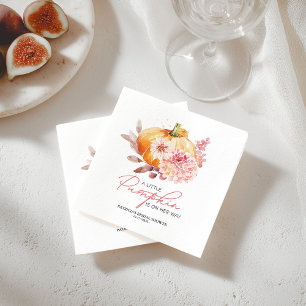 Serviette En Papier Une petite citrouille est en route Baby Shower