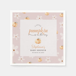 Serviette En Papier Une petite citrouille est en route Fête prénatale