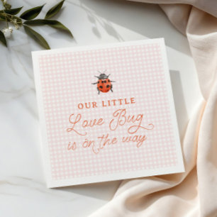 Serviette En Papier Une petite coccinelle d'amour en route Fête de béb