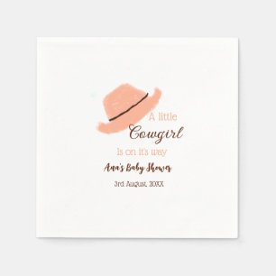 Serviette En Papier Une petite cow-girl est en chemin baby shower oran