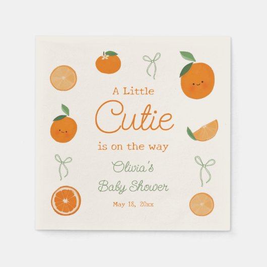 Serviette En Papier Une petite croûte est en chemin Baby shower (Devant)