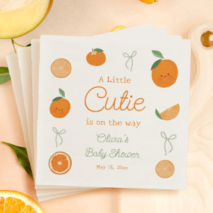 Serviette En Papier Une petite croûte est en chemin Baby shower