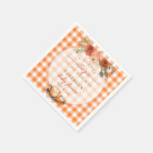 Serviette En Papier Une Petite Cutie Pie Floral Automne Baby shower À  (Coin)