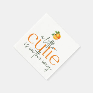 Serviette En Papier Une Petite Cutie Se Trouve Sur Le Chemin Des Servi