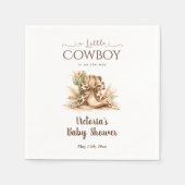 Serviette En Papier Une petite douche de bébé thème cowboy sauvage de  (Devant)