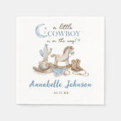 Serviette En Papier Une petite douche pour bébé cow-boy (Devant)