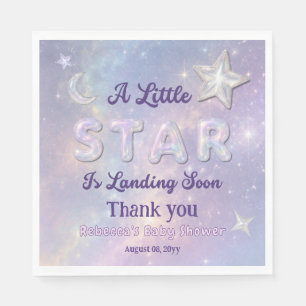 Serviette En Papier Une petite étoile atterrit bientôt Baby Shower cél