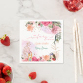 Serviette En Papier Une Petite Fée Se Trouve Sur Le Chemin Du Baby sho (En situation)