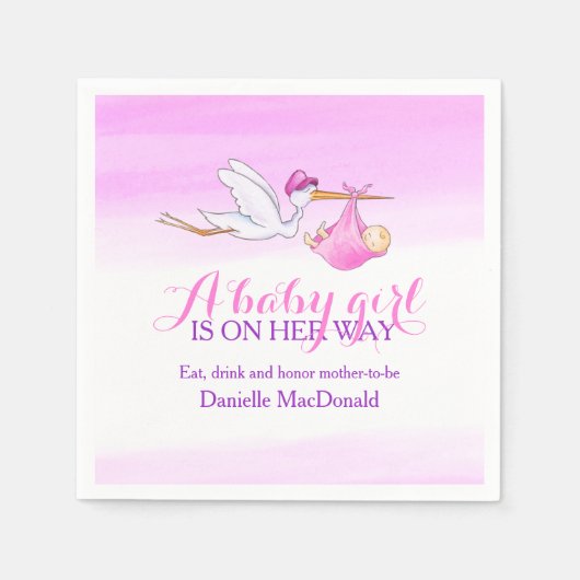 Serviette En Papier Une petite fille est sur le chemin des serviettes (Devant)