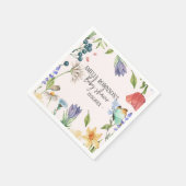 Serviette En Papier Une Petite Fleur sauvage Baby shower Peach (Coin)