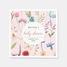 Une Petite Fleur sauvage Invitation Baby shower fi