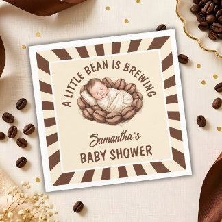 Serviette En Papier Une petite graine prépare du café Baby Shower