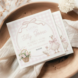 Serviette En Papier Une petite oie sotte rose floral noeud Baby Shower