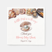 Serviette En Papier Une Petite Perle Sous Le Baby shower Des Filles De (Devant)
