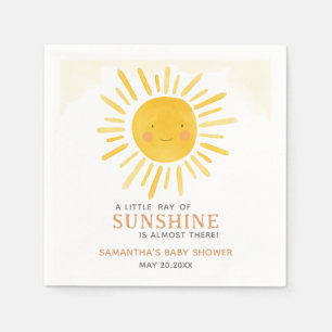 Serviette En Papier Une petite pluie de soleil Baby Shower
