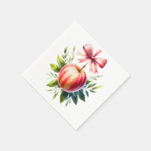 Serviette En Papier Une petite pomme arrive Baby Shower d'automne