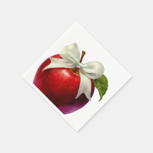 Serviette En Papier Une petite pomme arrive Shower bébé automnal