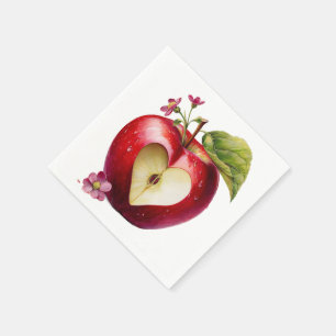 Serviette En Papier Une petite pomme arrive Shower bébé d'automne