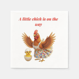 Serviette En Papier Une petite poussin adorable est en route Baby show