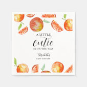 Serviette En Papier Une petite ruse sur le chemin Baby shower Orange (Devant)