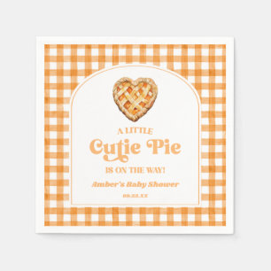 Serviette En Papier Une petite tarte mignonne Baby Shower Rétro