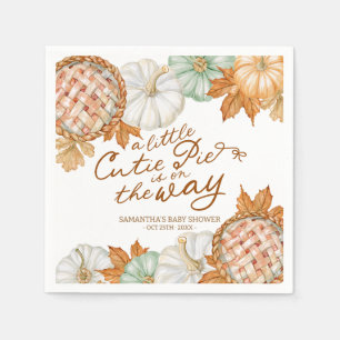 Serviette En Papier Une petite tarte mignonne Fête de bébé d'automne