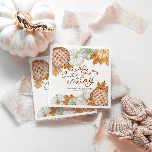 Serviette En Papier Une petite tarte mignonne Fête de bébé d'automne