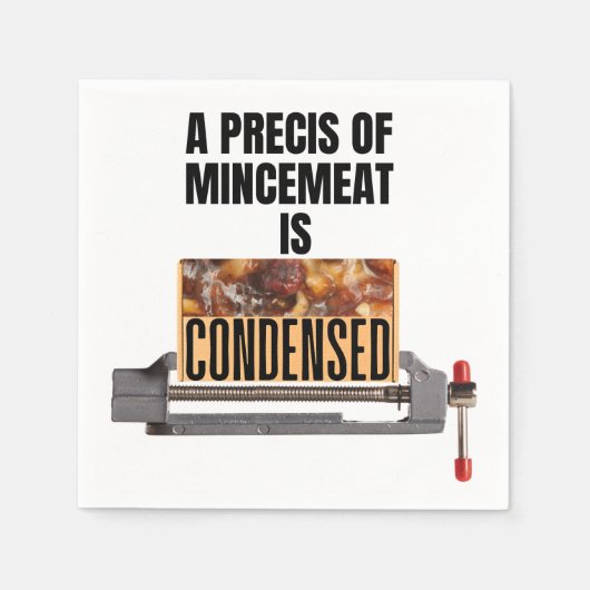Serviette En Papier Une précision de mincemeat est condensée (Devant)