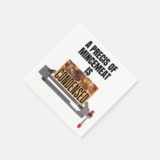 Serviette En Papier Une précision de mincemeat est condensée (Coin)