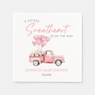 Serviette En Papier Une Saint-Valentin Petite Amour Bébé Shower